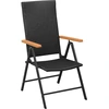 Image de vidaXL Chaises de jardin 4 pcs. Poly rotin noir