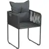Image de vidaXL Chaises de jardin 6 pcs. avec coussins Poly rotin noir