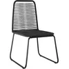 Image de vidaXL Chaises de jardin 4 pcs. Poly rotin noir