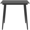 Image de vidaXL Table de jardin noire 80x80x74 cm acier et verre