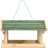 Image de vidaXL Mangeoire pour oiseaux en bois massif 35x29,5x21 cm