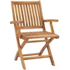Image de vidaXL Chaises de jardin pliantes 2 pcs. Bois massif teck
