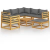 Image de vidaXL Ensemble de jardin lounge 8 pièces avec coussins en bois massif d'acacia