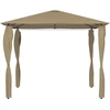 Image de vidaXL Pavillon avec couvertures de poteaux 3x3x2,6 m taupe 160 g/m