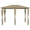Image de vidaXL Pavillon avec couvertures de poteaux 3x4x2,6 m Taupe 160 g/m