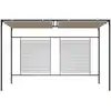 Image de vidaXL Pavillon avec toit extensible 3x4x2,3 m Taupe 180 g/m