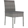 Image de vidaXL Chaises de jardin 4 pcs. Poly rotin gris