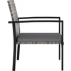 Image de vidaXL Chaises de jardin 2 pcs. Poly rotin gris