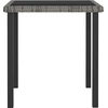 Image de vidaXL Table de jardin grise 70x70x73 cm Poly rotin