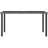 Image de vidaXL Table de jardin grise 140x70x73 cm Poly rotin