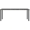Image de vidaXL Table de jardin grise 180x70x73 cm Poly rotin