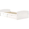 Image de vidaXL Lit en bois massif avec 2 tiroirs blanc pin 90x200 cm