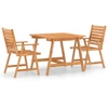 Image de vidaXL Ensemble de jardin 3 pièces en bois massif d'acacia