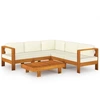 Image de vidaXL Ensemble salon de jardin 6 pièces avec coussins 100x60 cm bois d'acacia