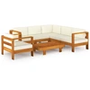 Image de vidaXL Ensemble salon de jardin 7 pièces avec coussins 100 x 60 cm bois d'acacia