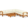 Image de vidaXL Ensemble salon de jardin 8 pièces avec coussins 100 x 60 cm bois d'acacia