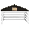 Image de vidaXL Garage pour tondeuse-robot noir et blanc 78x74x54 cm bois de sapin