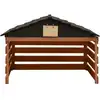 Image de vidaXL Garage pour tondeuse-robot noir et brun 78x74x54 cm bois de sapin