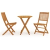 Image de vidaXL Ensemble de jardin 3 pièces pliable en bois massif d'acacia