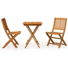 Image de vidaXL Ensemble de jardin 3 pièces pliable en bois massif d'acacia
