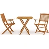 Image de vidaXL Ensemble de jardin 3 pièces pliable en bois massif d'acacia