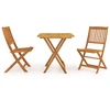 Image de vidaXL Ensemble de jardin 3 pièces pliable en bois massif d'acacia