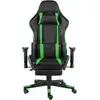 Image de vidaXL Chaise de jeu avec repose-pieds Pivotant Vert PVC