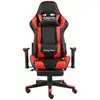Image de vidaXL Chaise de jeu avec repose-pieds Pivotant Rouge PVC