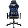 Image de vidaXL Chaise de jeu noir et bleu similicuir
