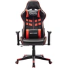 Image de vidaXL Chaise de jeu noir et rouge similicuir