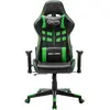 Image de vidaXL Chaise de jeu noir et vert similicuir