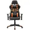 Image de vidaXL Chaise de jeu noir et orange similicuir