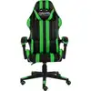 Image de vidaXL Chaise de jeu noir et vert similicuir
