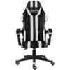 Image de vidaXL Chaise de jeu noir et blanc similicuir