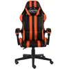 Image de vidaXL Chaise de jeu noir et orange similicuir