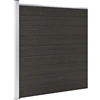 Image de vidaXL Élément de clôture WPC 175x186 cm Noir