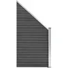 Image de vidaXL Élément de clôture WPC 95x(105-180) cm Noir
