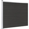 Image de vidaXL Élément de clôture WPC 175x146 cm Noir