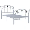Image de vidaXL Lit simple avec design de football gris métal 90x200 cm
