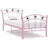Image de vidaXL Lit simple avec design de football rose métal 90x200 cm