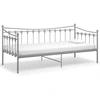 Image de vidaXL Canapé-lit Cadre de lit Gris Métal 90x200 cm
