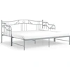 Image de vidaXL Canapé-lit Cadre de lit Gris Métal 90x200 cm