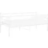 Image de vidaXL Schlafsofa Bettgestell Weiß Metall 90x200 cm