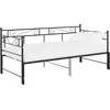 Image de vidaXL Canapé-lit Cadre de lit noir métal 90x200 cm