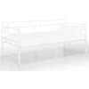 Image de vidaXL Lit de jour extensible Blanc Métal 90x200 cm