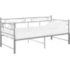 Image de vidaXL Lit de jour extensible Gris Métal 90x200 cm