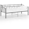 Image de vidaXL Canapé-lit Cadre de lit noir métal 90x200 cm