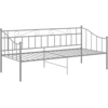 Image de vidaXL Canapé-lit Cadre de lit Gris Métal 90x200 cm