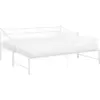 Image de vidaXL Canapé-lit Cadre de lit blanc métal 90x200 cm