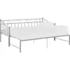 Image de vidaXL Canapé-lit Cadre de lit Gris Métal 90x200 cm